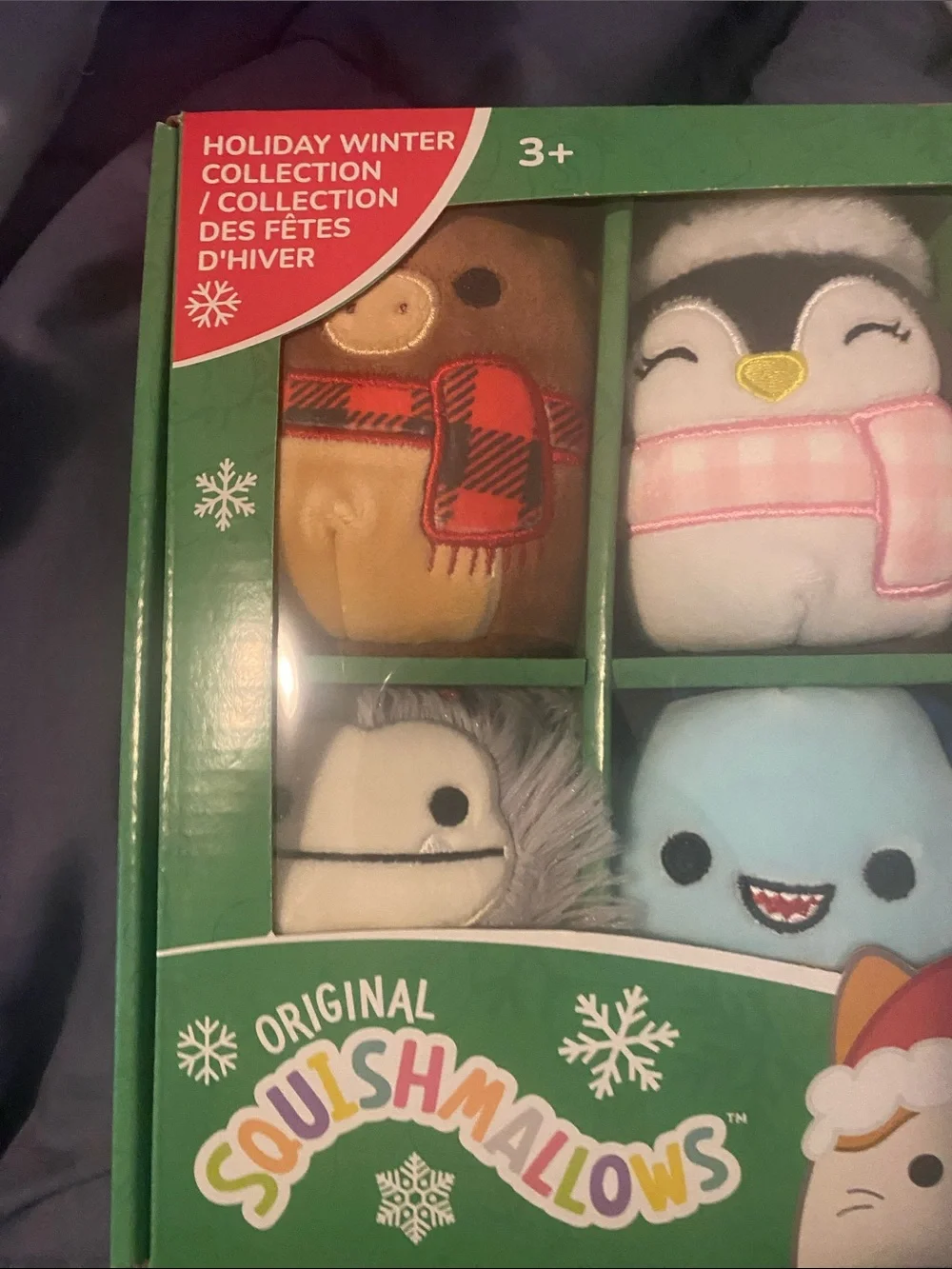 Squishmallows Holiday Plush Ornament Set - Green, Red, White, Blue, Brown
